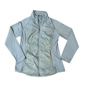 32% cool women’s jacket ice blue gray long sleeve medium light weight spring